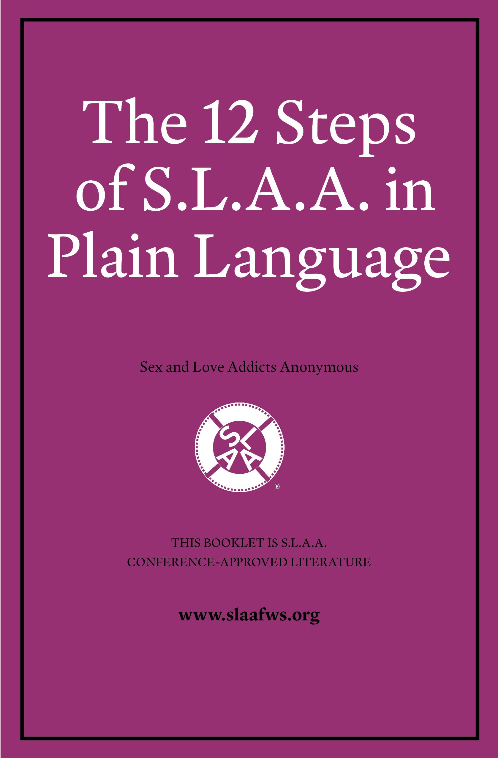 [PDF Booklet] Twelve Steps of S.L.A.A. in Plain Language