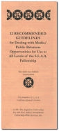 Twelve Recommended Guidelines for Dealing with Media