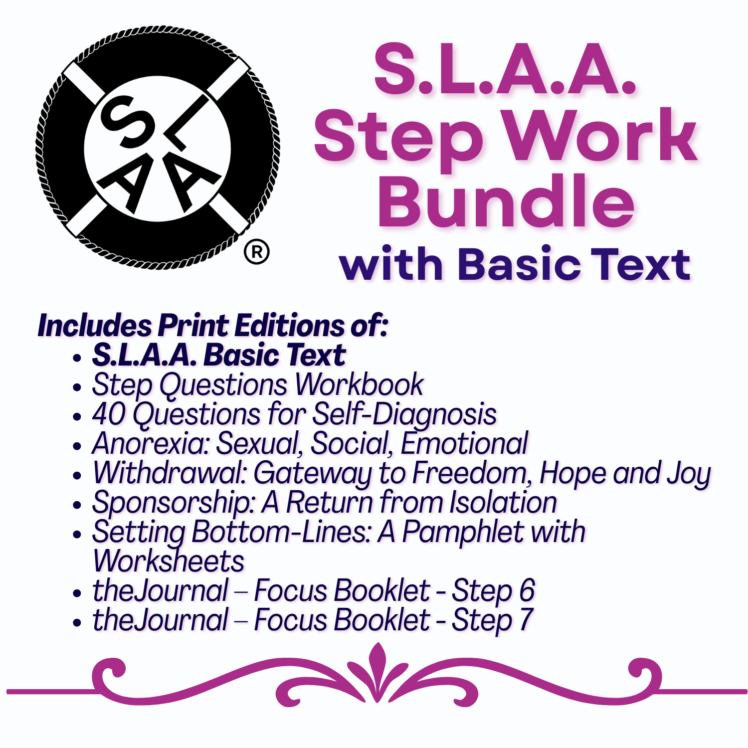 Step Work Bundle with Basic Text